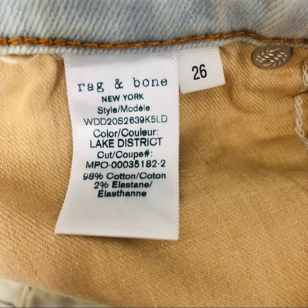 rag & bone Nina High-Rise Skinny Ankle Crop Stretch Jeans 26 - Picture 9 of 15